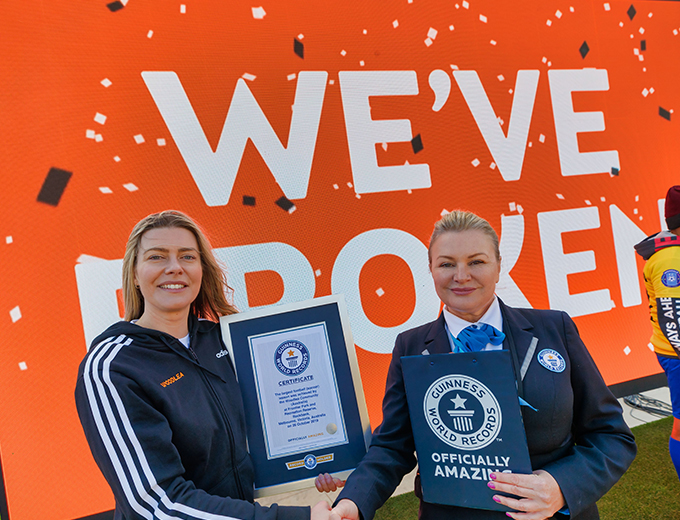 Woodlea achieves Guiness World record for worlds largest Soccer Lesson
