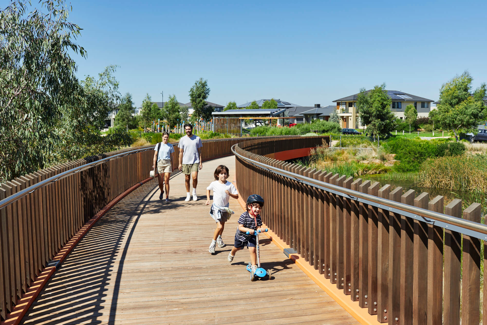 Benchmark living in a thriving, established community